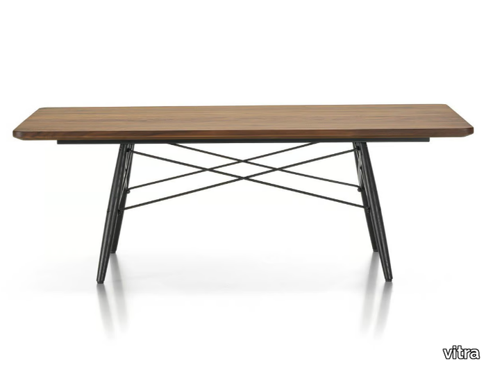 EAMES COFFEE TABLES - Rectangular coffee table with top in solid American walnut _ Vitra