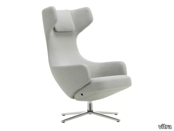 GRAND REPOS - Recliner swivel armchair with armrests _ Vitra