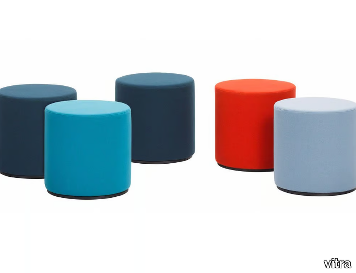 VISIONA STOOL - Round fabric pouf _ Vitra