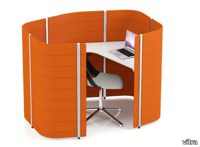 WORKBAYS FOCUS - Acoustic fabric office booth _ Vitra