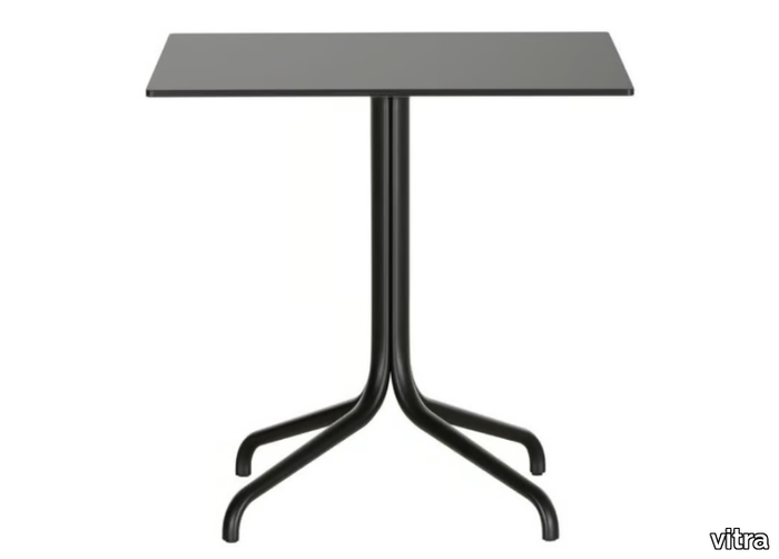 BELLEVILLE TABLE BISTRO - Square table with steel base and wooden top _ Vitra