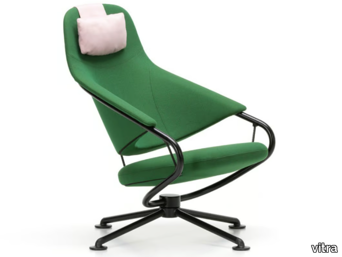 CITIZEN HIGHBACK - Swivel fabric armchair with headrest with 4-spoke base _ Vitra