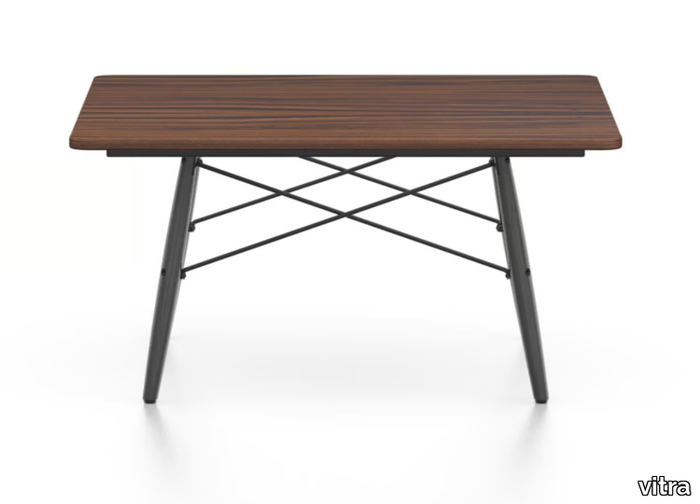 EAMES COFFEE TABLES - Square coffee table with solid American walnut top _ Vitra