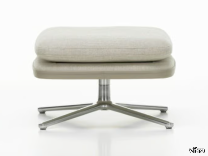 GRAND RELAX - With 4-spoke base upholstered fabric footstool _ Vitra