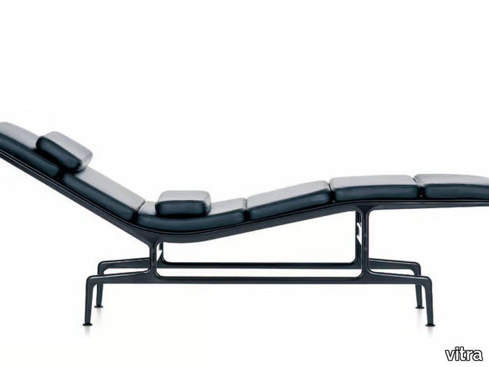 SOFT PAD CHAISE ES 106 - Upholstered leather chaise longue _ Vitra