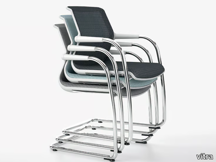 UNIX CHAIR - Stackable training chair with armrests _ Vitra