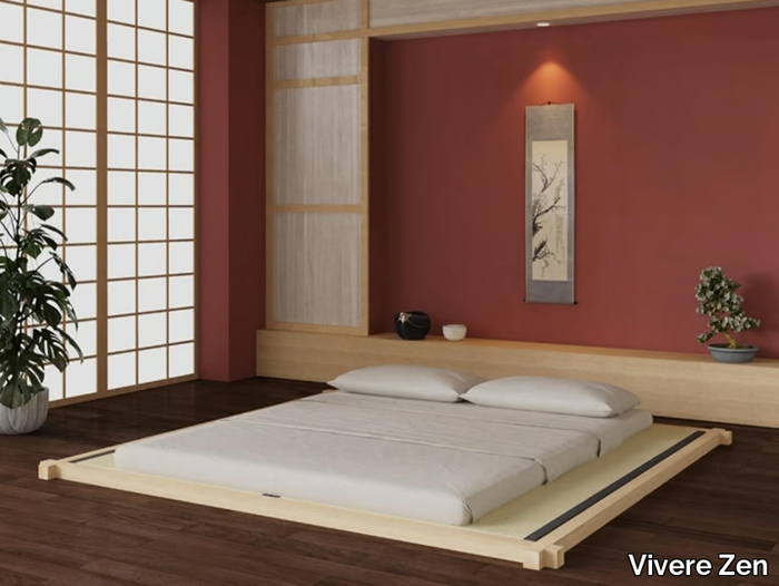 KORO - Tatami solid wood double bed _ Vivere Zen