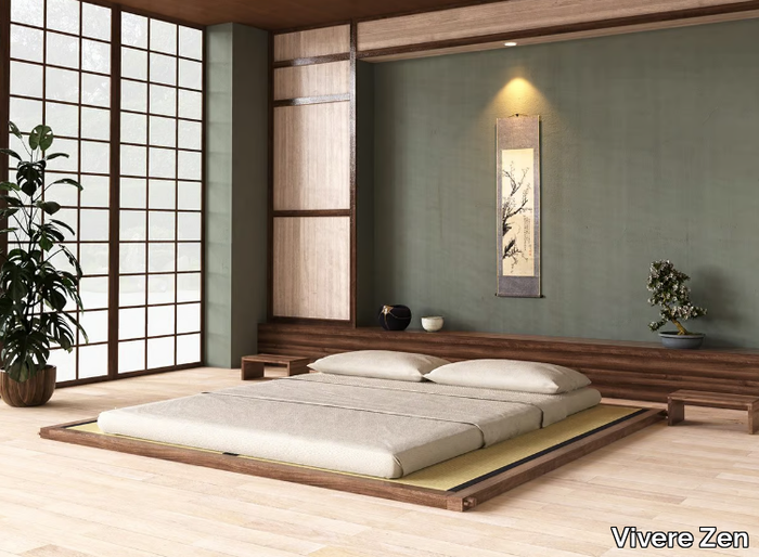 HAKO - Tatami solid wood double bed _ Vivere Zen