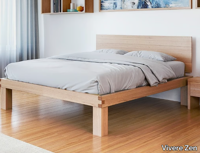 LICHENE - Solid wood double bed _ Vivere Zen