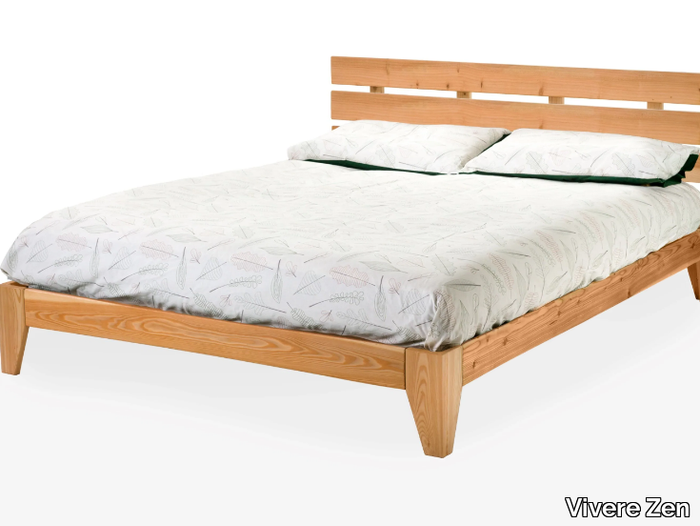 SAMBUCO DIAGO - Tatami solid wood double bed _ Vivere Zen