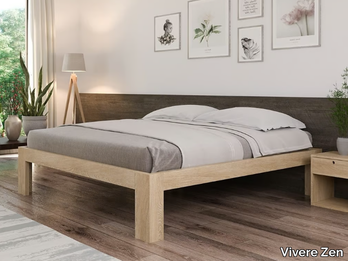 TAKO - Solid wood double bed _ Vivere Zen