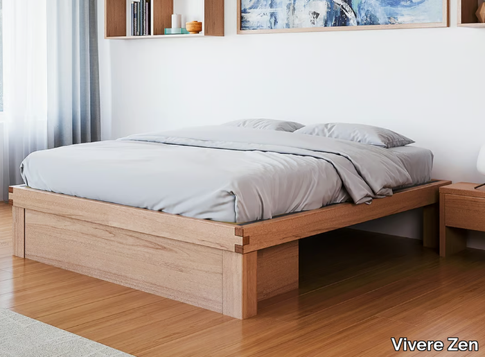 LICHENE - Solid wood storage bed _ Vivere Zen