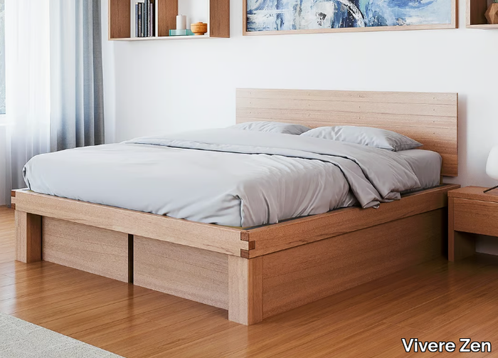 LICHENE - Solid wood storage bed _ Vivere Zen