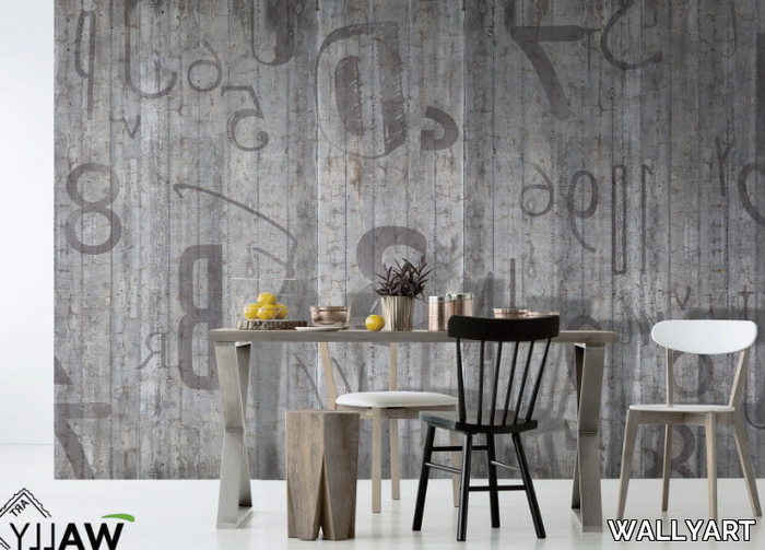 BRANDER - Wood effect fire retardant washable nonwoven wallpaper _ WALLYART