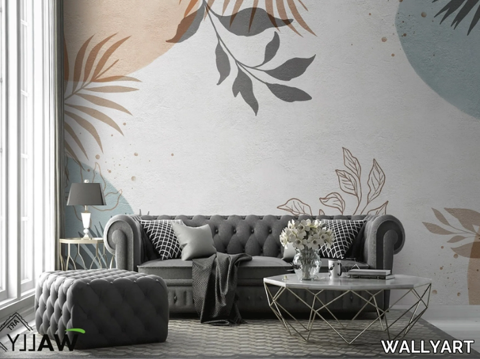 CELINE - Washable wallpaper with floral pattern _ WALLYART