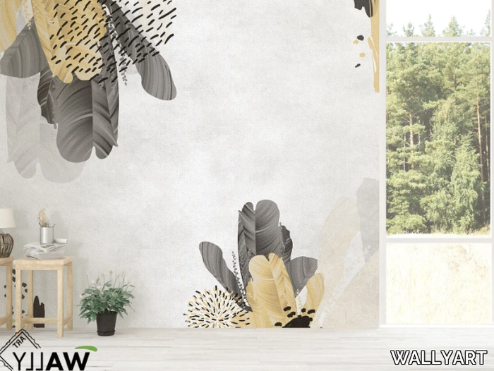 CLOE - Motif fire retardant washable nonwoven wallpaper _ WALLYART