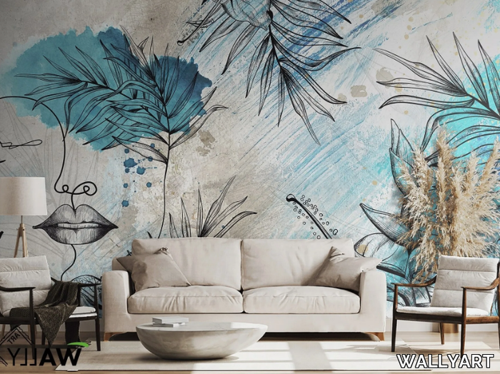 EVANESCENCE - Washable wallpaper with floral pattern _ WALLYART