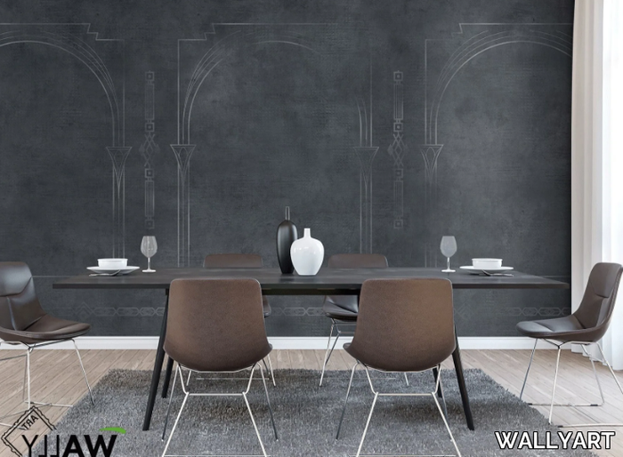 GATEWAY - Fire retardant washable trompe l'oeil nonwoven wallpaper _ WALLYART