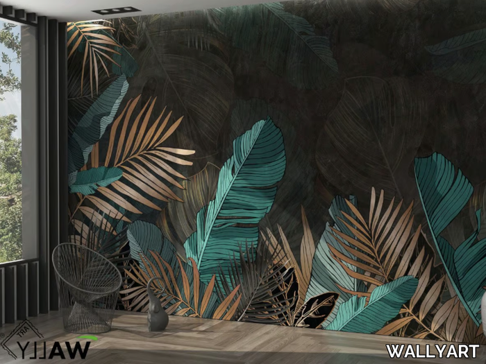 MAHÈ - Washable Tropical wallpaper _ WALLYART
