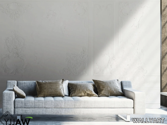 MARBLE - Fire retardant washable trompe l'oeil nonwoven wallpaper _ WALLYART