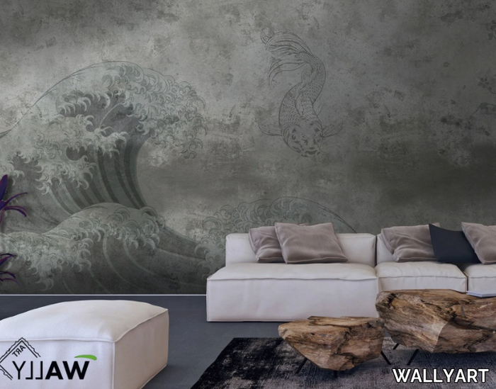 NIHON - Japanese style fire retardant washable nonwoven wallpaper _ WALLYART