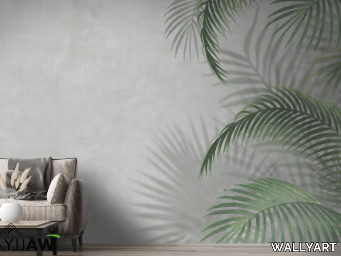 VANGALA - Fire retardant washable Tropical nonwoven wallpaper _ WALLYART