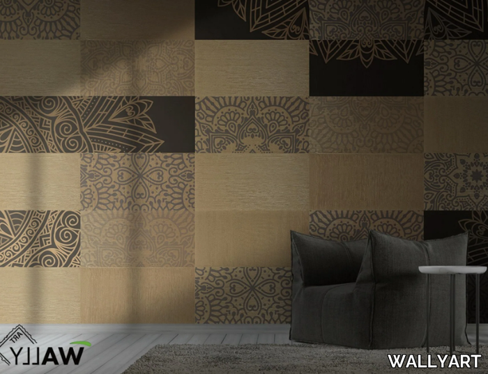 YANTRA - Fire retardant washable patchwork nonwoven wallpaper _ WALLYART