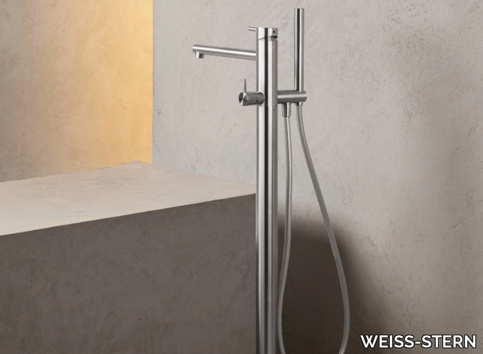 FLOW.ERS 410.00.330 - Floor standing bathtub mixer with hand shower _ WEISS-STERN