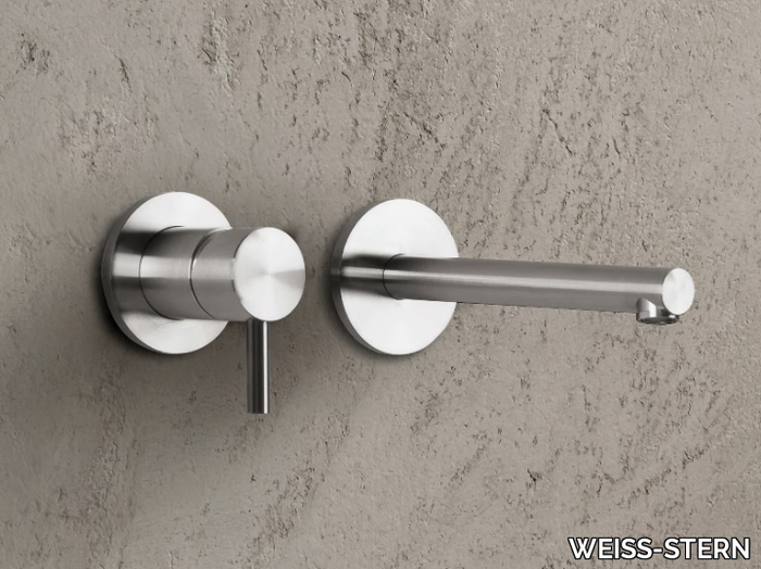 FLOW.ERS 410.10.100 - 2 hole wall-mounted washbasin mixer _ WEISS-STERN