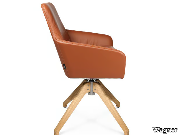 W-CUBE 1 CFL - Swivel trestle-based easy chair _ Wagner