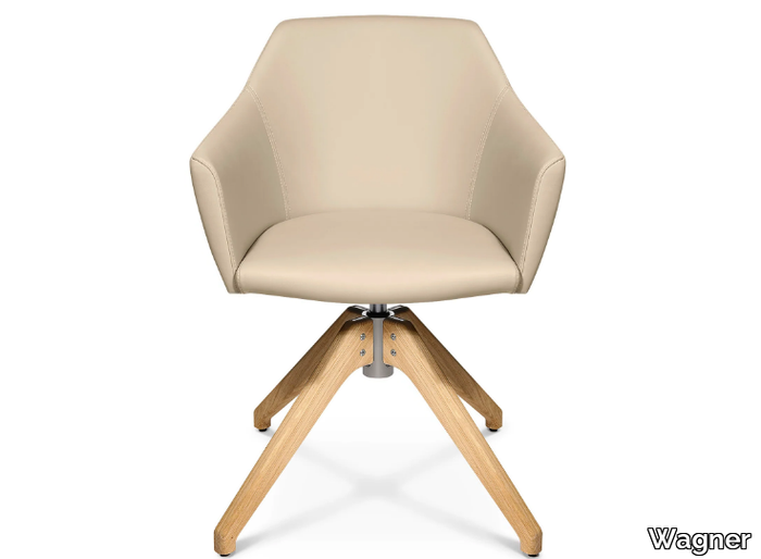 W-CUBE 5 - Swivel trestle-based easy chair _ Wagner