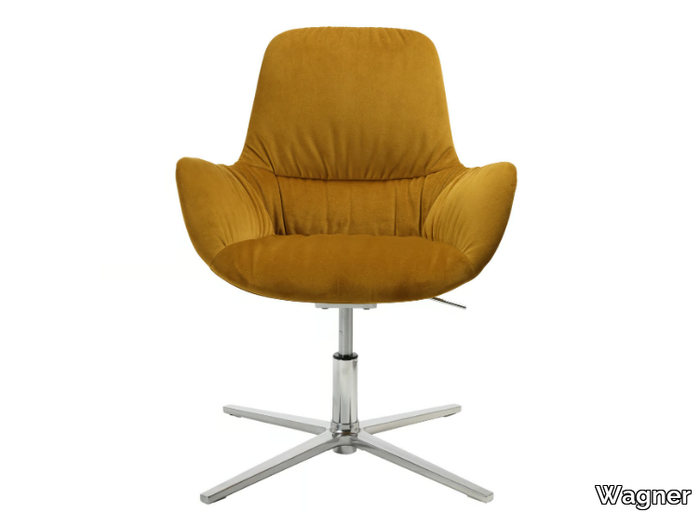 W-CLUB COMPACT - Swivel with 4-spoke base chair with armrests _ Wagner