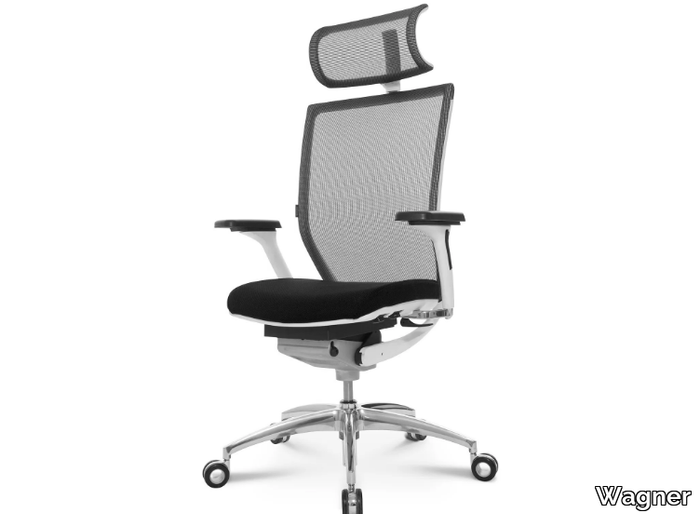 TITAN 10 - Swivel mesh office chair with headrest _ Wagner