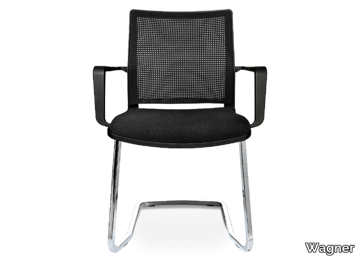 W70 - Cantilever reception chair with armrests _ Wagner