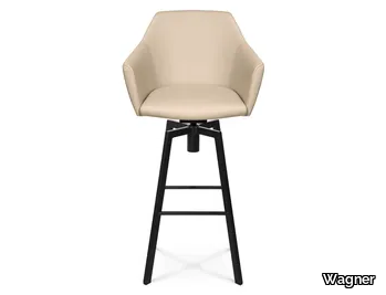 W-CUBE 5 H - Swivel barstool with armrests _ Wagner