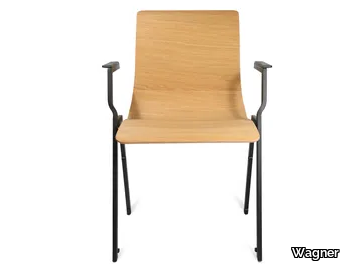 W20 - Stackable training chair with armrests _ Wagner