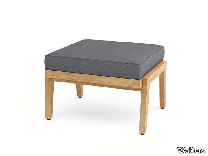 ARBOR - Rectangular teak garden footstool _ Walters