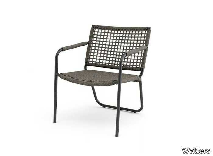 COAST - Aluminium garden chair with armrests _ Walters