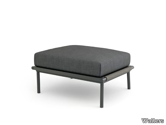 COAST - Square aluminium garden footstool _ Walters