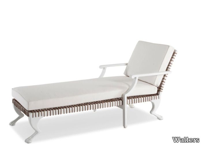 DELTA - Upholstered aluminium chaise longue _ Walters