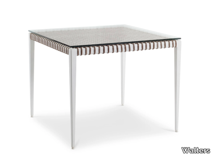 DELTA - Square aluminium dining table _ Walters