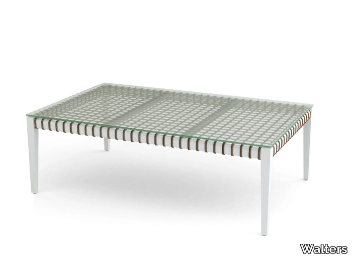 DELTA - Rectangular aluminium coffee table _ Walters