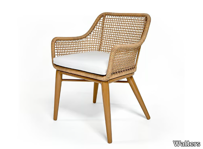 ITALIA - Garden chair with armrests _ Walters