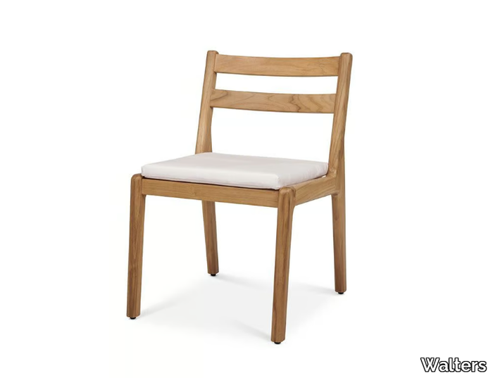 LAUREL - Teak chair with integrated cushion _ Walters