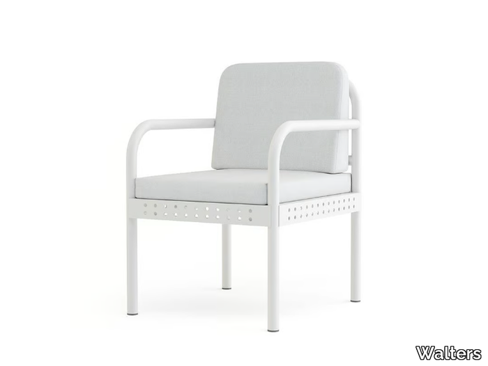 LIFESAVER - Upholstered powder coated aluminium garden chair _ Walters