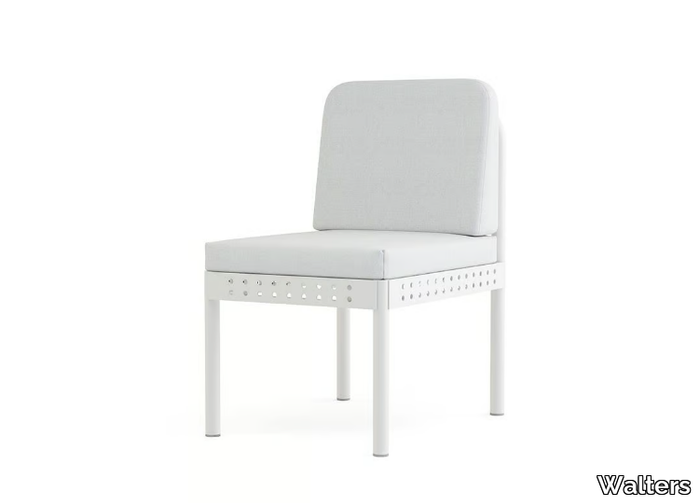 LIFESAVER - Upholstered powder coated aluminium garden chair _ Walters