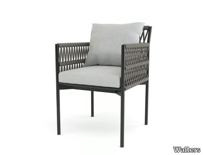 LONGSHORE - Aluminium garden chair with armrests _ Walters