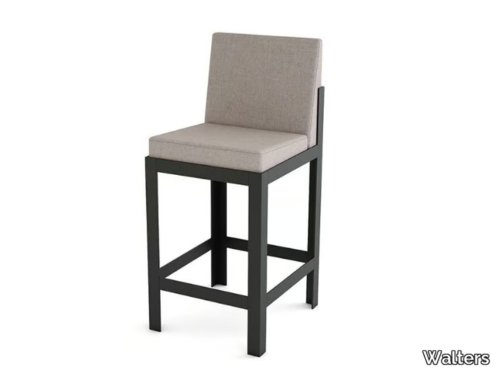 MORE COMFORT - Upholstered fabric barstool _ Walters