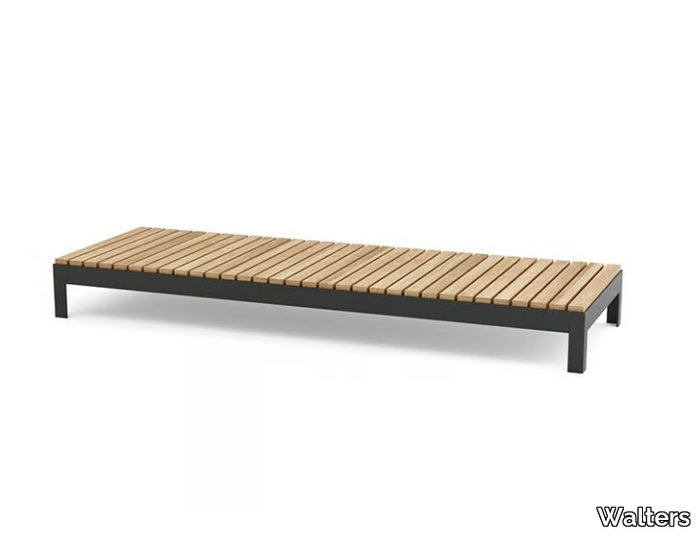 MORE COMFORT LONG - Rectangular steel and wood coffee table _ Walters