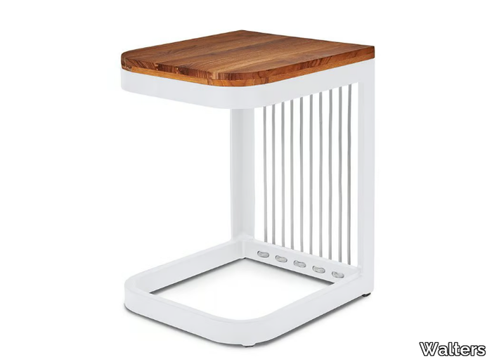 REGATTA - Aluminium and wood side table _ Walters